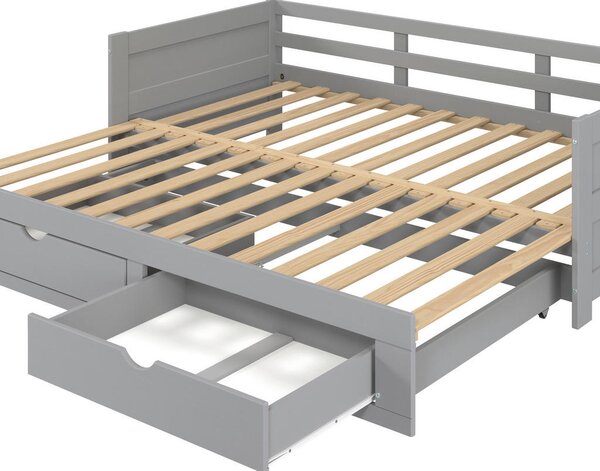 RAZTEGLJIVA POSTELJA 90-180 cm x 200 cm , siva