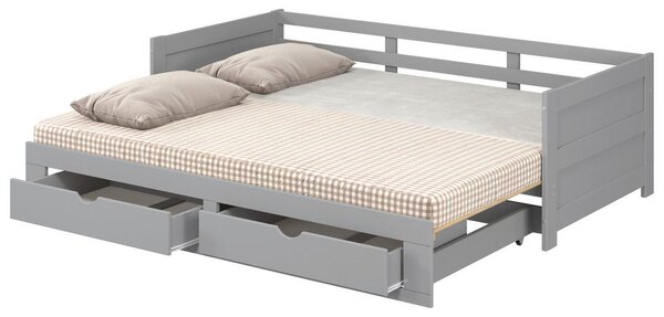 RAZTEGLJIVA POSTELJA 90-180 cm x 200 cm , siva
