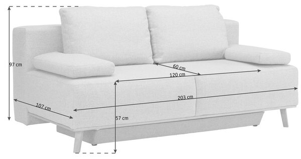 BOXSPRING ZOFA, bež tekstil