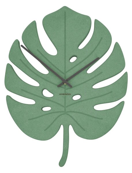 Stenska ura Luxhora Monstera Mint Green 11 barv kazalcev
