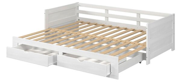 RAZTEGLJIVA POSTELJA 90-180 cm x 200 cm , bela