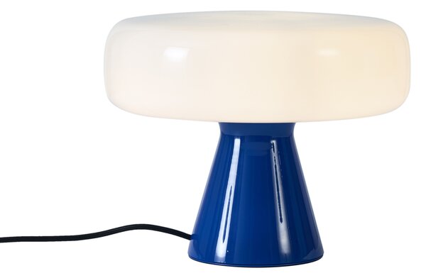 Retro namizna svetilka modra z belo - Knob