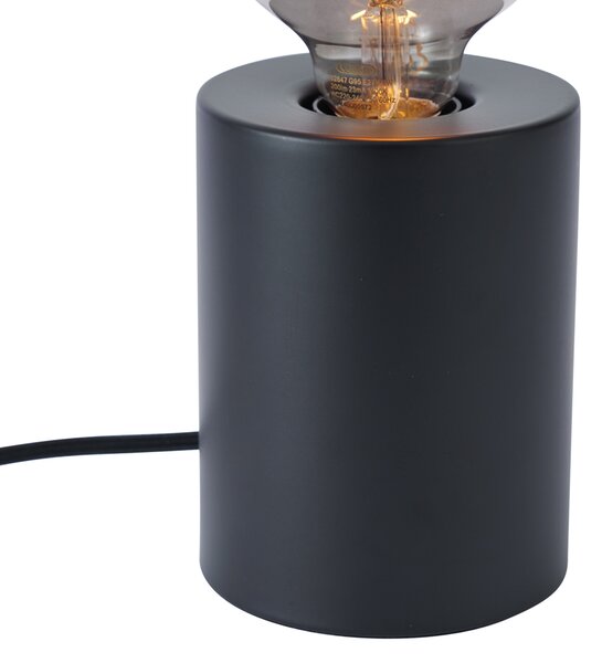 Moderna namizna svetilka črna 13 cm - Cylinder