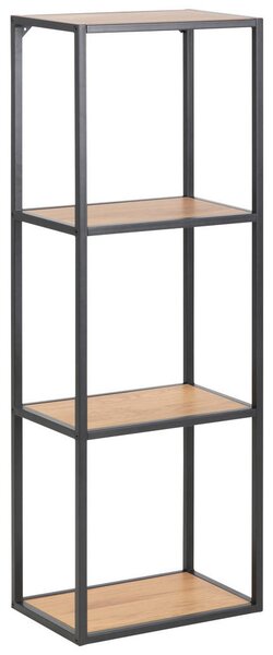 STENSKI REGAL 37/108/24 cm črna, barve hrasta
