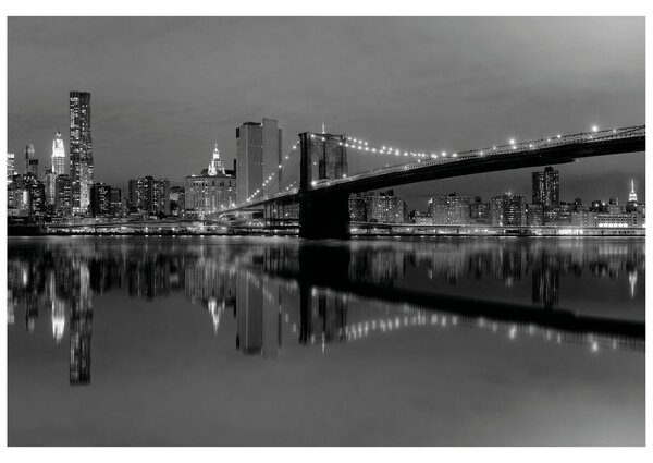 Fototapeta črno-bel most na Manhattnu