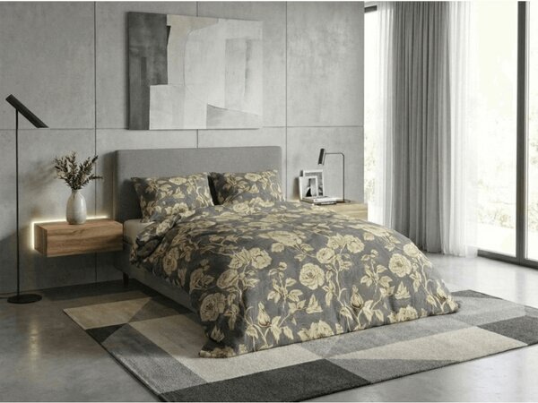 Flanelasta posteljnina LUXFLOWER siva Dimenzije posteljnine: 70 x 90 cm | 140 x 200 cm