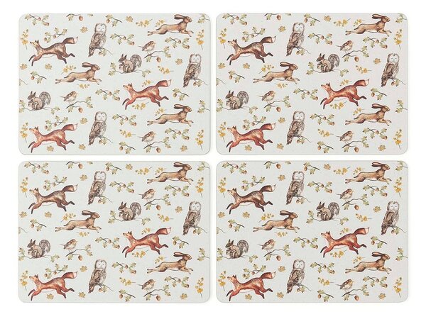 Pogrinjki v kompletu 4 ks iz plute 21x29 cm Forest Fable – Cooksmart ®