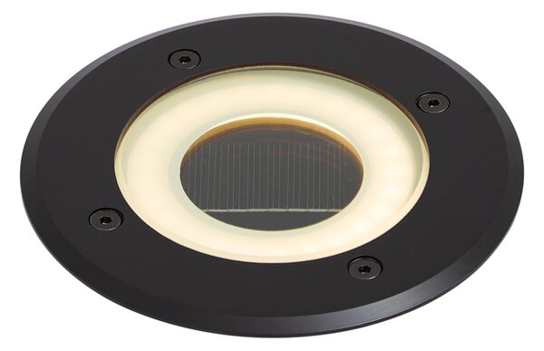 Moderno talno mesto črno vklj. LED polnilno s solarno IP65 - Solyx