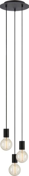 Markslöjd 108733 - Lestenec na vrvici CIELO 3xE27/40W/230V črna