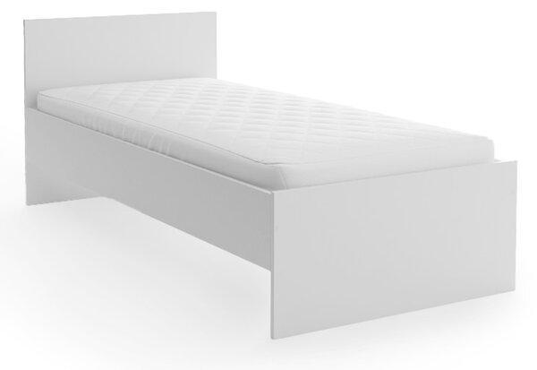 Postelja ELISA 90 x 200 cm, bela Posteljno dno: Brez posteljnega dna, Vzmetnica: Brez vzmetnice