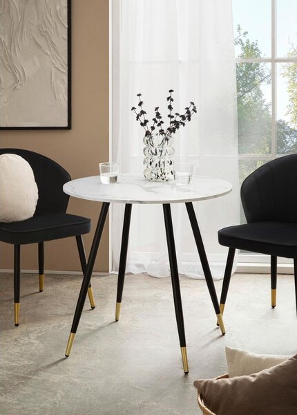 Livetastic Jedilna Miza Marble, Videz Marmorja, Ø 75cm