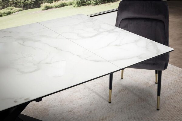 MID.YOU Raztegljiva Jedilna Miza Marble, Keramika, 180-260x95cm