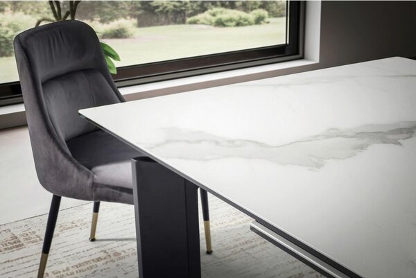 MID.YOU Raztegljiva Jedilna Miza Marble, Keramika, 180-240x95cm
