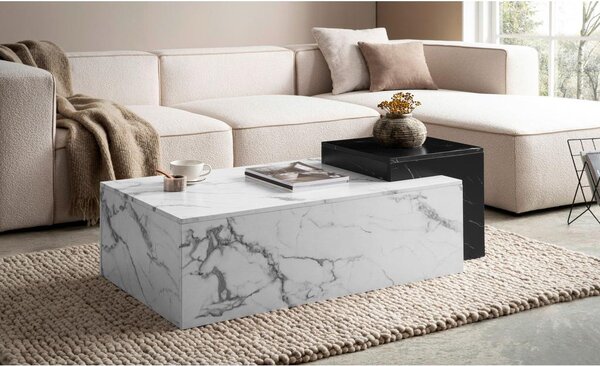 Livetastic Klubska Miza Marble, Videz Marmorja