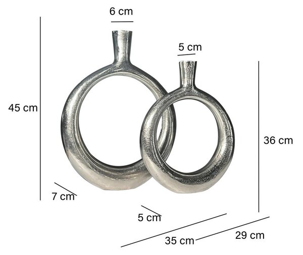 Livetastic Set Dekorativnih Vaz Silver, 2 Kos