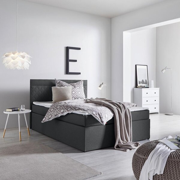 Bessagi Home Postelja Boxspring Rosa, Antracit, 140x200