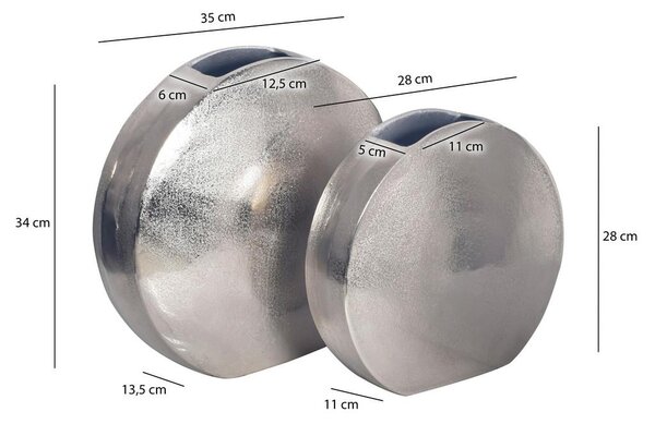 Livetastic Set Dekorativnih Vaz Silver, 2 Kos