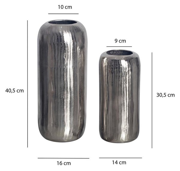 Livetastic Set Dekorativnih Vaz Silver, 2 Kos