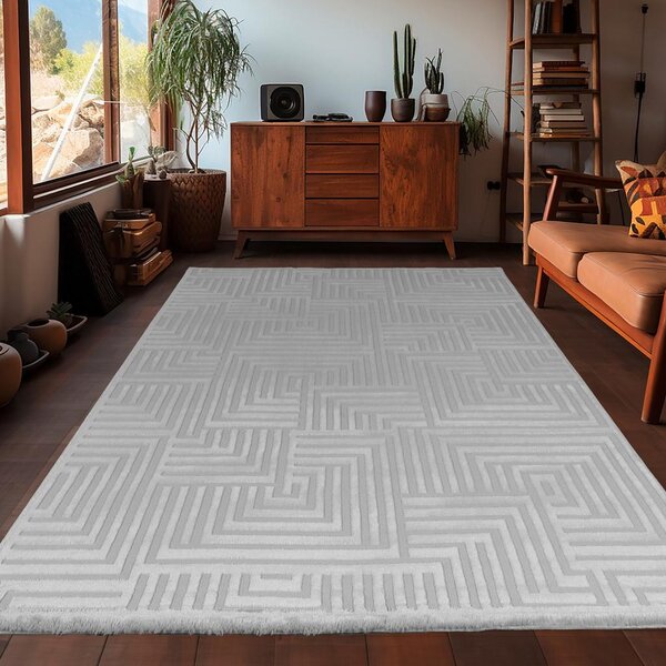 Novel Tkana Preproga Sahara, Srebrna, 120x170cm