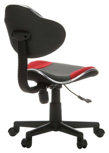 MID.YOU Mladinski Vrtljivi Stol Kiddy Gti 2, Siva, Rdeča