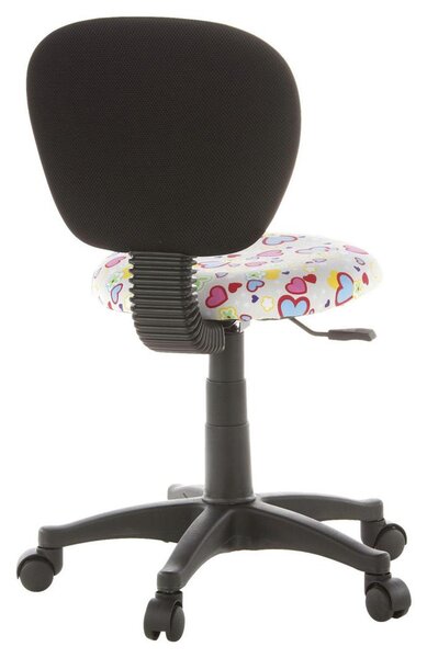 MID.YOU Mladinski Vrtljivi Stol Kiddy Top, Motiv Rožice In Srčki
