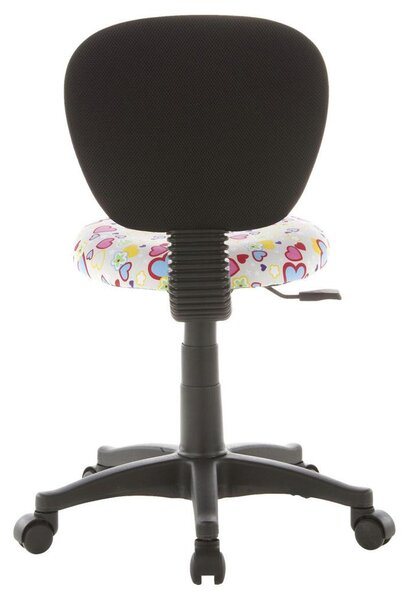 MID.YOU Mladinski Vrtljivi Stol Kiddy Top, Motiv Rožice In Srčki