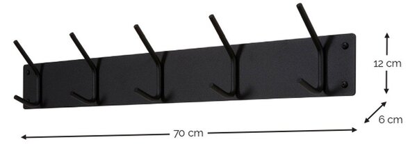Svetlo rumen jeklen stenski obešalnik 70 cm Fusion – Spinder Design