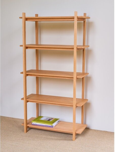Regal v hrastovem dekorju v naravni barvi 80x150x39 cm Epoch – Hübsch