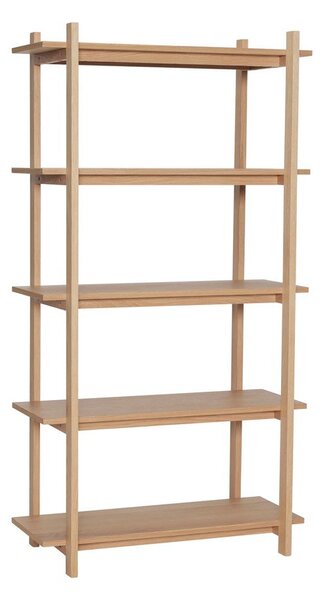 Regal v hrastovem dekorju v naravni barvi 80x150x39 cm Epoch – Hübsch