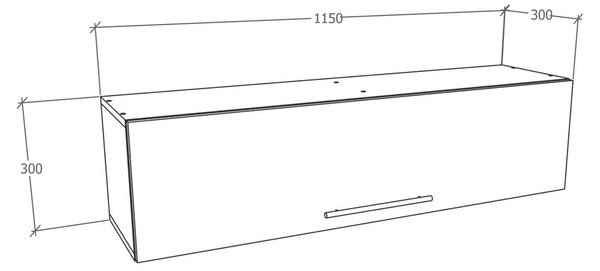 STENSKI REGAL 115/30/30 cm medeni hrast