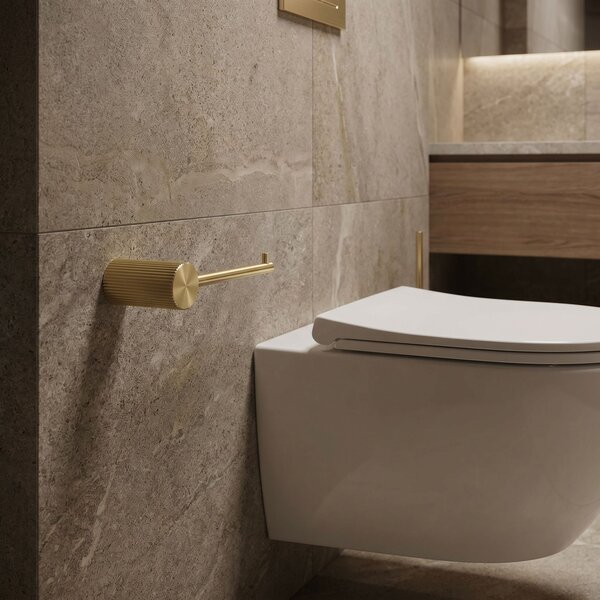 Držalo za toaletni papir 64105 SOLO Brush Gold