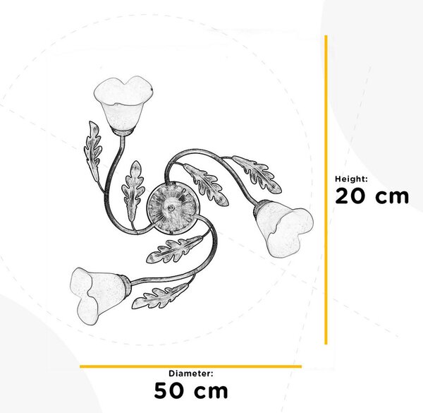 STROPNA SVETILKA 50/50/20 cm