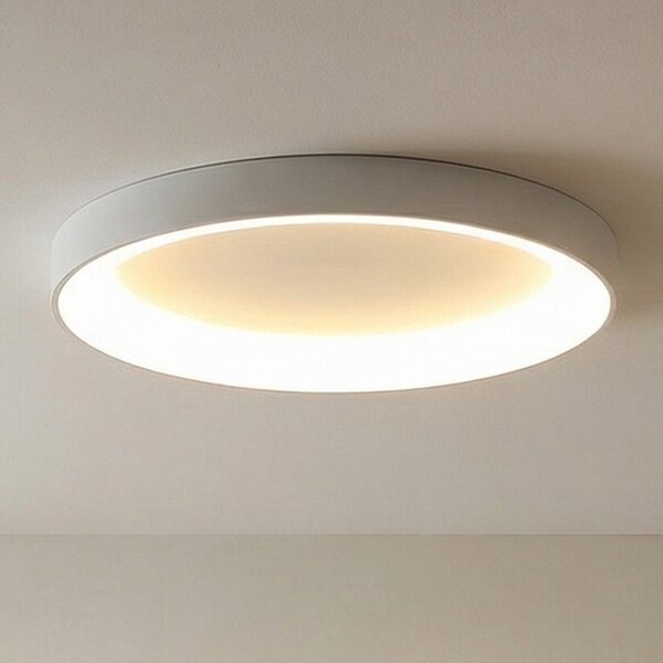 Mantra Iluminación Stropna svetilka LED Niseko II, CCT, daljinski upravljalnik, Ø 50 cm, bela, zatemnjen, Bela, Dnevna soba / jedilnica, Aluminij, Sodobni