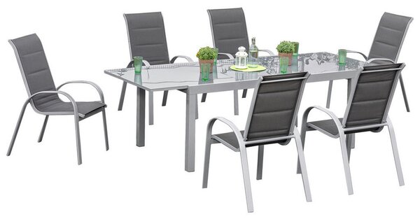 VRTNI SET aluminij antracit, srebrne barve