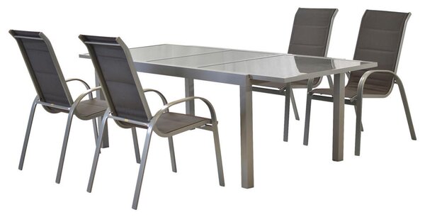 VRTNI SET aluminij srebrne barve antracit, srebrne barve