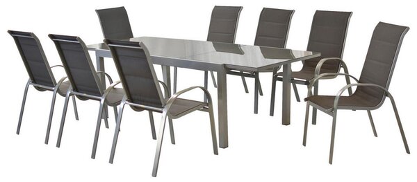 VRTNI SET aluminij siva, srebrne barve antracit, srebrne barve