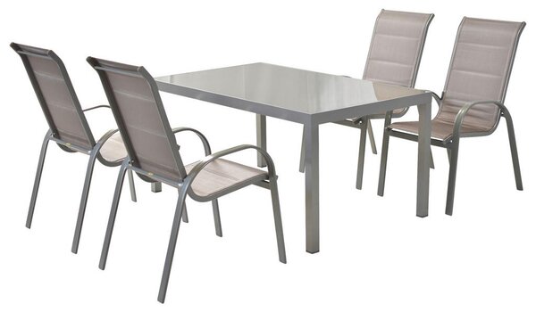 VRTNI SET aluminij srebrne barve srebrne barve, rjava
