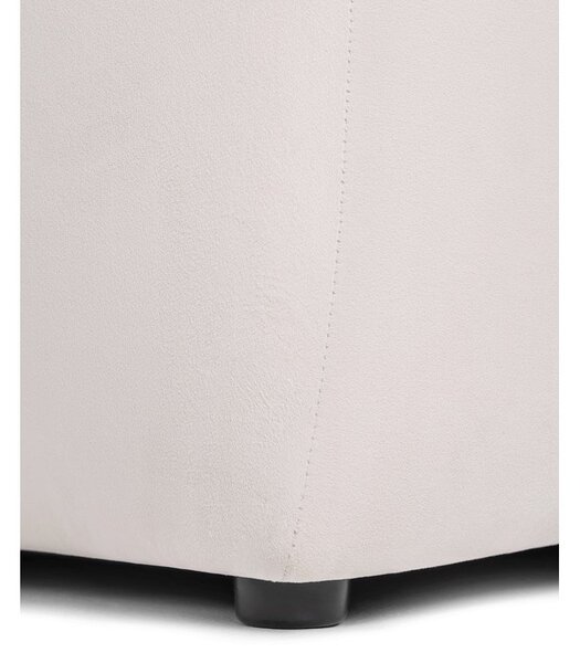 Kremno bela žametna sedežna garnitura 225 cm Cube – Bonami Selection