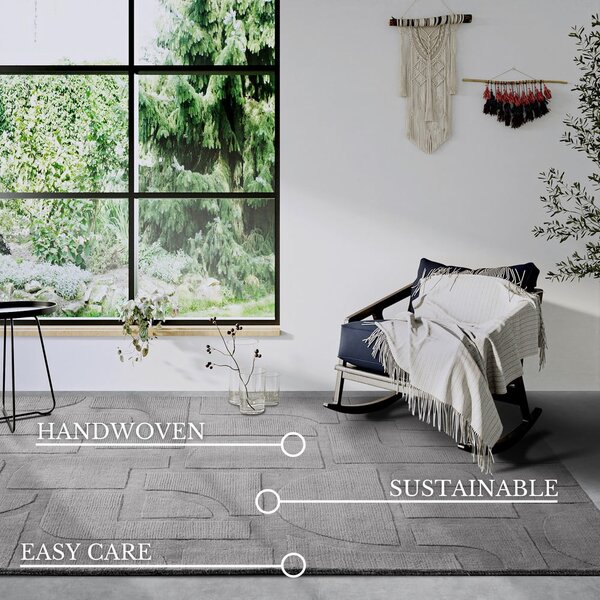 Siva ročno tkana volnena preproga 80x150 cm Alexis – Villeroy&Boch