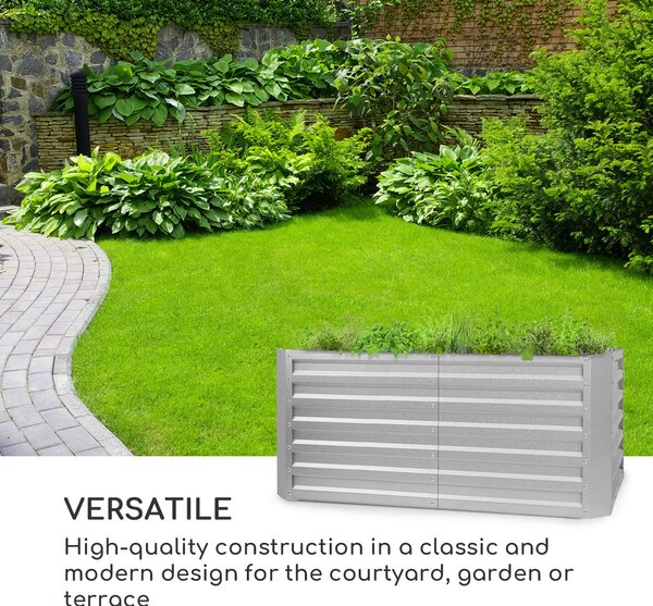 Blumfeldt Blum High Grow Straight, visoka greda, 120 x 60 x 60 cm, 432 l, jeklo