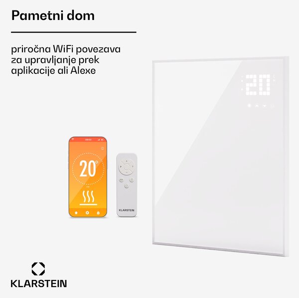 Klarstein Wonderwall Smart Bornholm, infrardeči grelnik, 70x60cm, App, 360 W