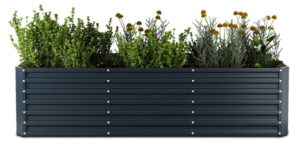 Blumfeldt High Grow Straight dvignjena gredica, 1440 L, Ergonomska, Odporna na vremenske vplive, Odprto dno