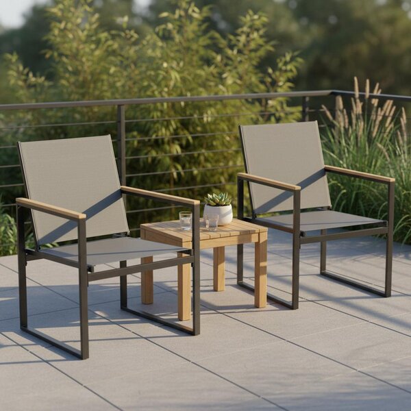 Gardenson Set Vrtnih Stolov Volasi, Antracit, 2 Kos