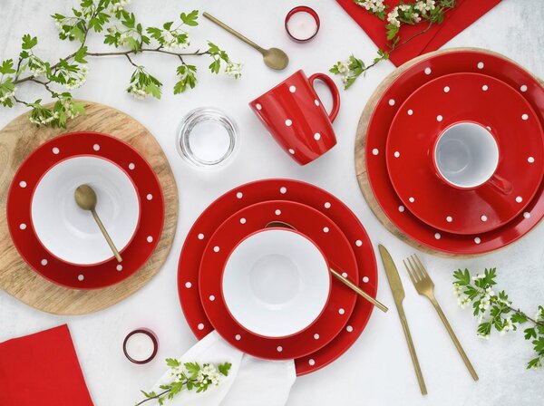 Creatable Kombinirani Servis Polka Dots, 16-Delni