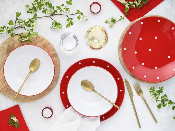 Creatable Jedilni Servis Polka Dots, 12-Delni