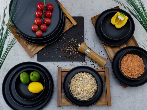 Creatable Jedilni Servis Uno Black, 12-Delni