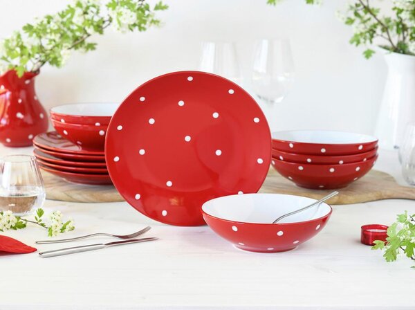 Creatable Jedilni Servis Polka Dots, 12-Delni
