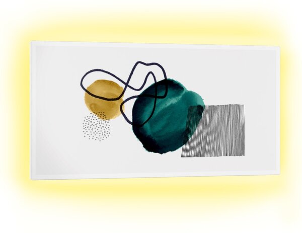 Klarstein Pametni grelnik Mojave 1000 2 v 1 Infrardeči konvektor 120x60cm 1000W RGB osvetlitev