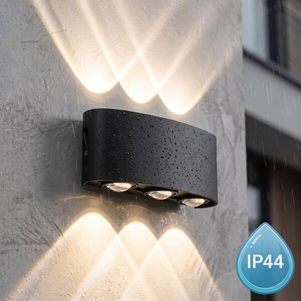 Fasadna stenska svetilka LED JNH040-6G Black