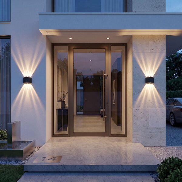 Fasadna stenska svetilka LED JNH040-6G Black